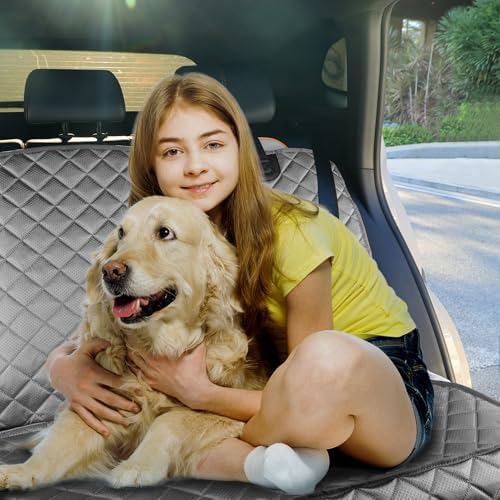 PETICON Waterproof Scratchproof Pet Bench Seat Covers for Cars, SUVs