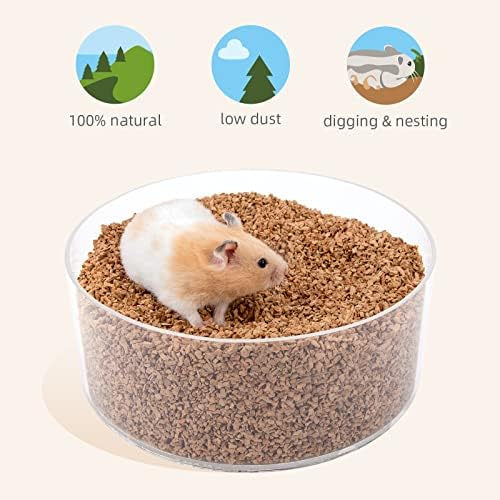 Niteangel Natural Cork Hamster Bedding: 4L Oak granula 2-3mm & Low Dust
