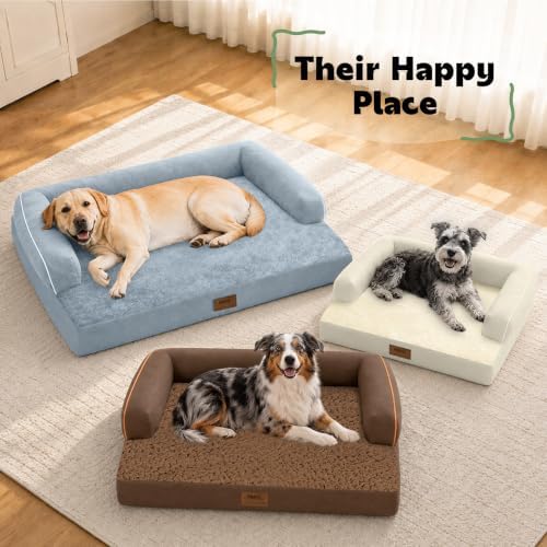 MEKIY Orthopedic XL Dog Bed with Bolster for Extra Large Size Dogs