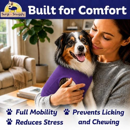 Surgi Snuggly Dog Surgery Recovery Suit, Cone Alternative, Spay/Neuter LS