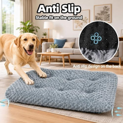 Extra Large Dog Bed, Plush Washable Pet Bed Mat, Dog Crate Bed 47"x31"