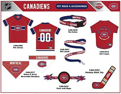 NHL Montreal Canadiens Tee Shirt for Dogs & Cats, Medium. - Are You A Hockey Fan? Let Your Pet Be An NHL Fan Too!