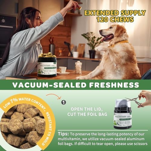 NATURE TARGET Multivitamin for Dogs, 120 Soft Chews, Chicken Flavor