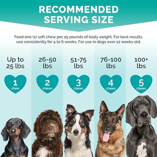 Calming Chews for Dogs - Dog Calming Chews Duck Flavor 120 Soft Chews