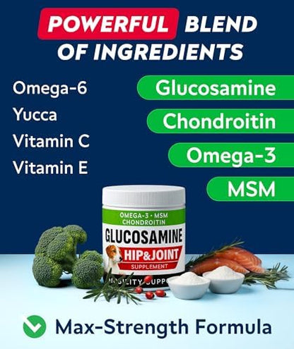 Advanced Glucosamine for Dogs, Chondroitin & MSM Hip Joint Supplement Chews