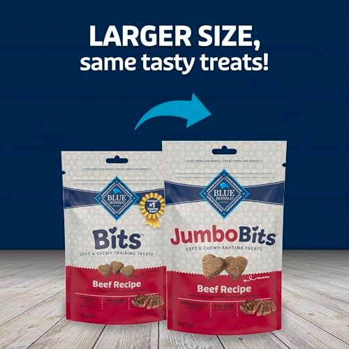 Blue Buffalo Jumbo Bits Beef Dog Treats, 4 oz