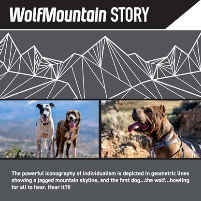 Wolfgang Heavy Duty Adjustable Dog Harness, Pull-Tested to Over 800 lbs for Walking & Training, WolfMountain Print, Extra Large