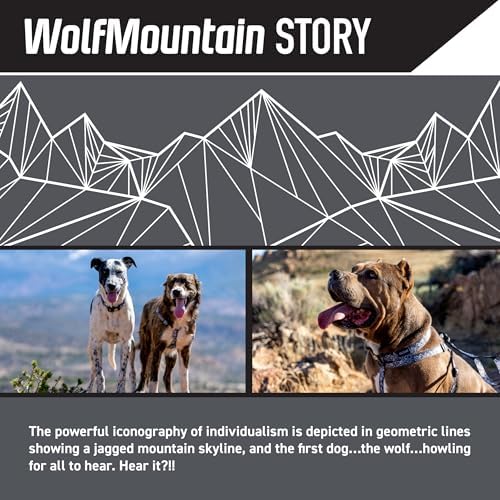 Wolfgang Heavy Duty Adjustable Dog Harness, Pull-Tested to Over 800 lbs for Walking & Training, WolfMountain Print, Extra Large