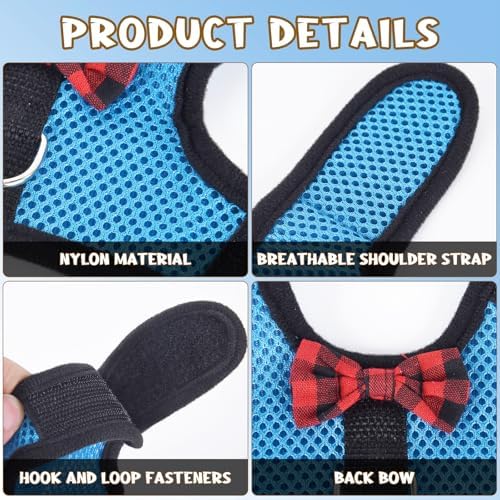 Guinea Pig Harness and Leash Adjustable to Any Size 2 Pack
