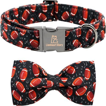 Lionheart Glory Dog Collar Bowtie - Adjustable Cotton Bow for Small Dogs