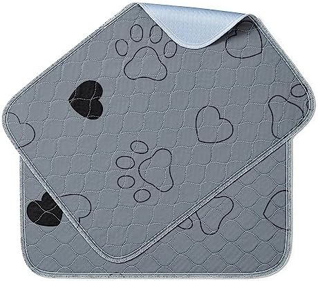 Feandrea Washable Pee Pads for Dogs, Waterproof, 24 x 18 Inches, 2 Pack