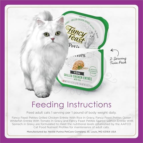 Purina Fancy Feast Petites Gravy Wet Cat Food Variety Pack, 2.8 oz, 12-Pack