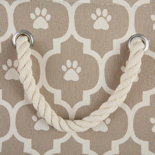 Bone Dry 6192 Pet Storage Collection Lattice Paw Print, Medium Rectangle, Stone