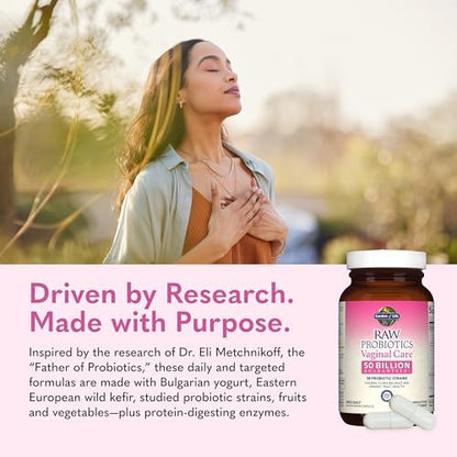 Garden of Life Raw Probiotics Vaginal Care, 50 Billion CFU, 1 Month Supply