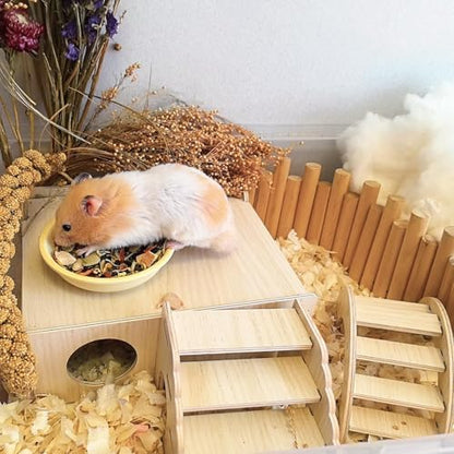 Kathson Multi-Chamber Hamster Tunnel House Maze: 2 Entrance 6 Rooms Hideout
