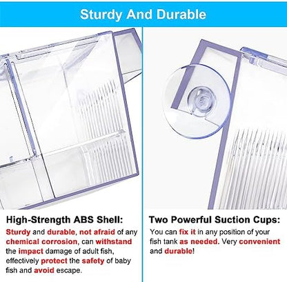 DaToo Fish Breeding Box Aquarium Holding Tank Transparent Fish Isolation Box Acclimation Hatchery Incubator Breeder for Betta Shrimp Clownfish Guppy