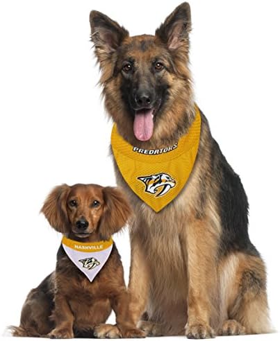 NHL NASHVILLE PREDATORS BANDANA for DOGS & CATS, Large/X-Large. - Cute & Stylish Bandana! The Perfect HOCKEY FAN Scarf Bandana, great for Birthdays or any Party!