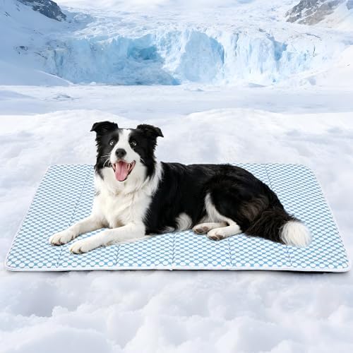 Dog Cooling Mat for Large Dogs, 35"x23" Memory Foam Pet Pad