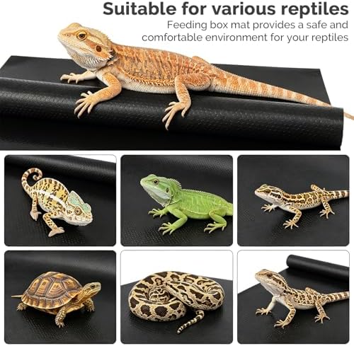 2 Pcs 40"x18" Reptile Substrate Mat, Terrarium Substrate Barriers