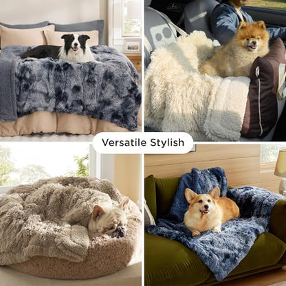 Bedsure Waterproof Dog Blankets for Large Dogs, Fluffy Faux Fur, 50×60"