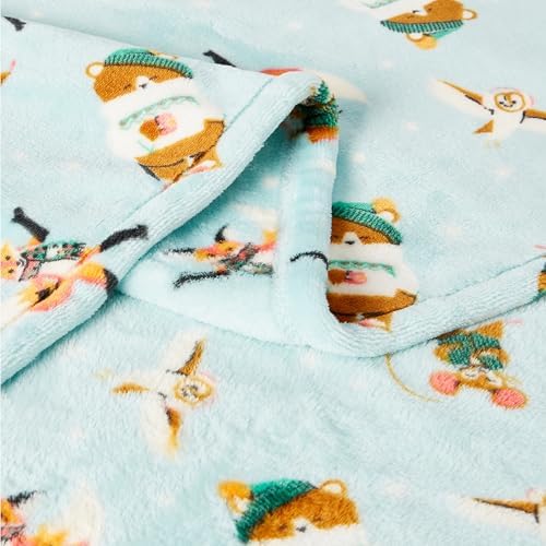 Amazon Basics Kids Super Soft Fleece Blanket, Ultra-Soft Lightweight Throw for Children, 50 x 60 inches, Forest Friends