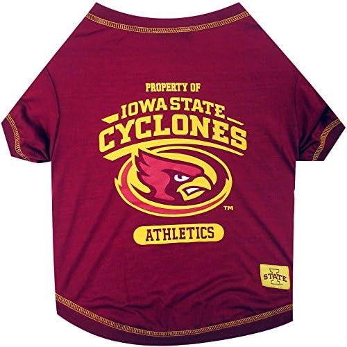 Pets First Collegiate Iowa State Cyclones Dog T-Shirt, X-Large. - Licensed Shirt for Pets Team Colored with Team Logos.- Premium Stretchable Materials for The Comfrot of Your Dog & Cat.