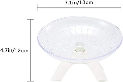 Hamster Flying Saucer Silent Running Exercise Wheel for Hamsters, Gerbils, Mice,Hedgehog and Other Small Pets Silent Running Wheel Hamster Wheel (White)