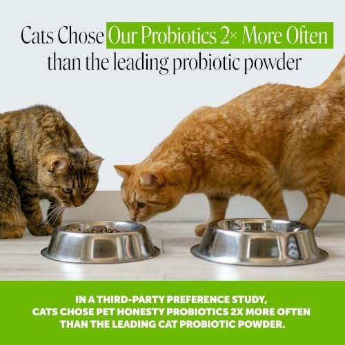 Cat Probiotics Crunchy Creamy Chews for Digestive Health - Cat Constipation + Occasional Diarrhea Relief - Daily Probiotics for Cats with Prebiotics Fiber Gut Flora Sensitive Stomach (90-Day Supply)