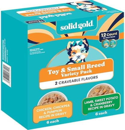 Solid Gold Small Breed Chicken & Lamb Wet Dog Food Topper Variety Pack 12ct