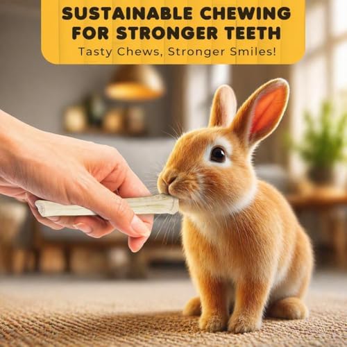 SunGrow Sweet Bamboo Chew Sticks for Rabbits, 100g (3.5 oz) Bunny Molar Chew Sticks for Guinea Pigs, Chinchillas, Gerbils, Hamsters and Small Animals