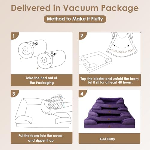 EHEYCIGA Orthopedic XXL Dog Bed, Waterproof Washable XL Big Pet Bed 48"