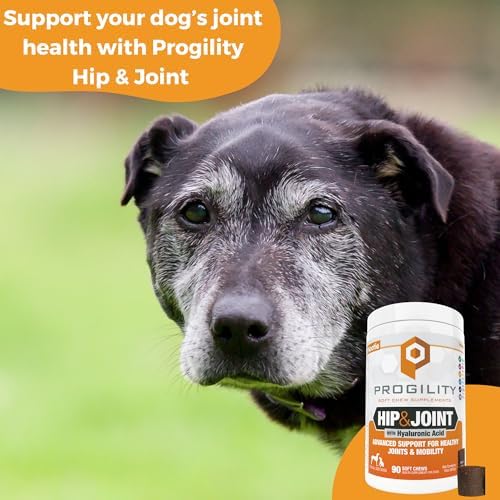 Progility Hip & Joint Glucosamine Supplement for Dogs, Chondroitin & MSM