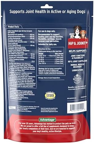 Pet Protect Hip & Joint+ Supplement for Dogs, Chicken Flavor 240ct