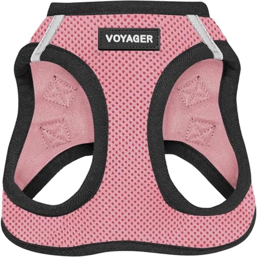 Voyager Step-in Air Dog Vest Harness - Pink/Black Trim, X-Small