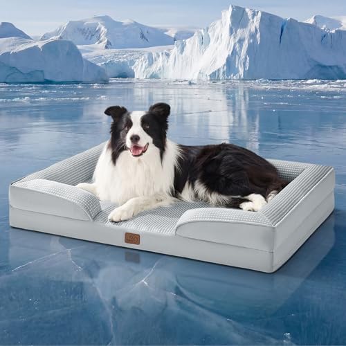 Bedsure Cooling Dog Beds Large Sized Dog with Removable Washable Cover