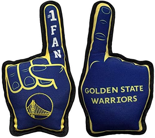 Pets First NBA #1 Fan Toy. Best Sports Dog Toy with Double Stitched Trim and Tough Nylon Material Filled with Chewable Polyfil and Inner Squeaker