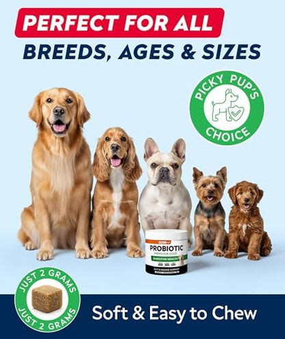 STRELLALAB Dog Probiotics for Digestive Health with Enzymes and Fiber