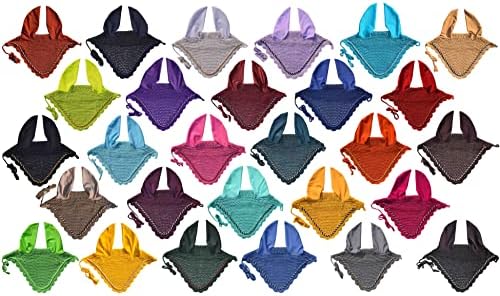 Elegant Horse Ear Bonnet, Fly Veil & Fly Mask – Superior Fly Protection with Style and Comfort for Every Ride (Mint Green, Horse/Full)