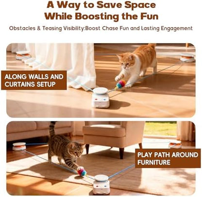 Interactive Cat Toy for Indoor Cat,Automatic Treadmill for Exercise