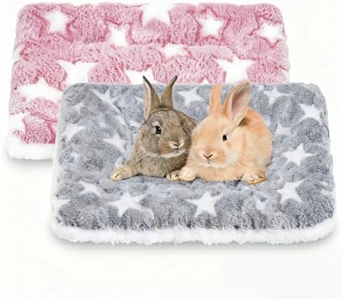 Steelhill Small Pet Bed 3 Pcs Animal Beds for Rabbit,Guinea Pig,Chinchilla,Hedgehog,Ferret & More Warm,Cozy,Soft Washable Bunny Pet Mattress for Indoor