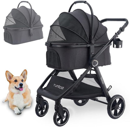 Tango Pet Stroller, 2 in 1 Dog Stroller for Small Medium Dogs