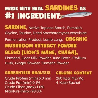Lickable Dog Treats, Sardine & Pumpkin Purée, 0.5 oz, 15 Pack