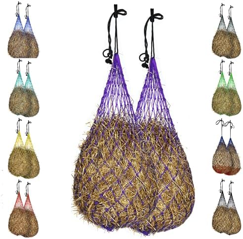 Majestic Ally Hay Net, Set of 2, Length - 54”, Holes 3"x3" for Horses