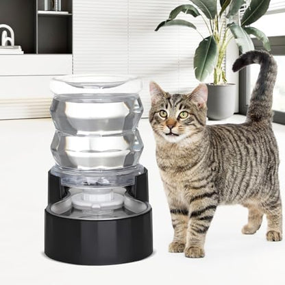RIZZARI 4L Gravity Cat Water Dispenser: Filtered Hydration for Indoor Cats