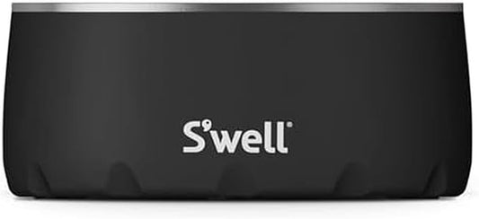 S'well Stainless Steel Pet Bowl, 16oz, Onyx, for Small to Medium Size Dogs, Mess Free Design with Non Slip Rubber Bottom, Dishwasher Safe, BPA Free