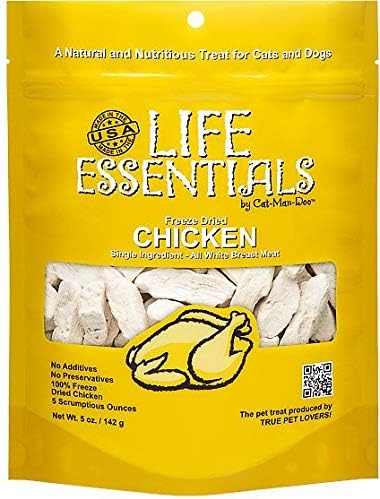 Life Essentials by Cat-Man-Doo | Freeze Dried Chicken Treats | 5oz (6pk)