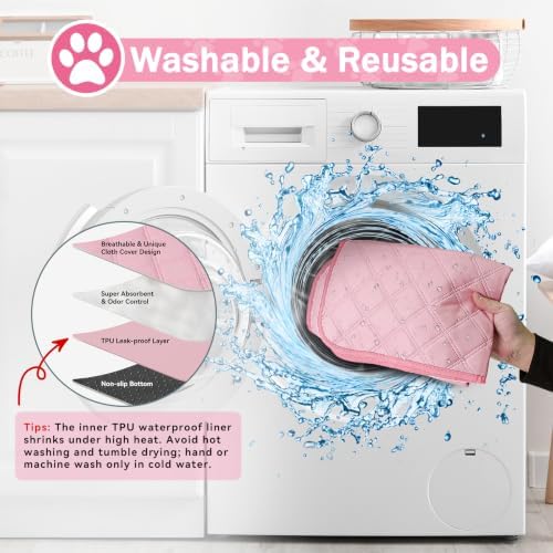 Siedihit Dog Cat Pet Playpen Tent Crate Cage with Washable Pad, Medium Pink