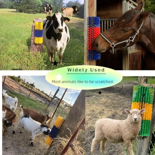 Livestock Scratching Brush Goat Donkey Cow Horse Cattle Itch Scratcher Post