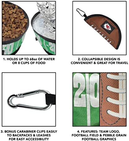 Pets First NFL Collapsible Pet Bowl