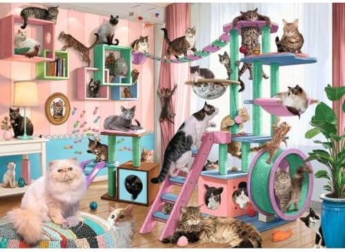 Ravensburger Cat Tree Heaven 1000 Piece Jigsaw Puzzle for Adults - 12000875 - Handcrafted Tooling, Made in Germany, Every Piece Fits Together Perfectly
